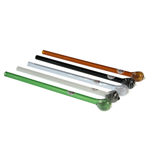 Jellyfish Glass 10" Straight Colour Hand Pipe W/Spiral