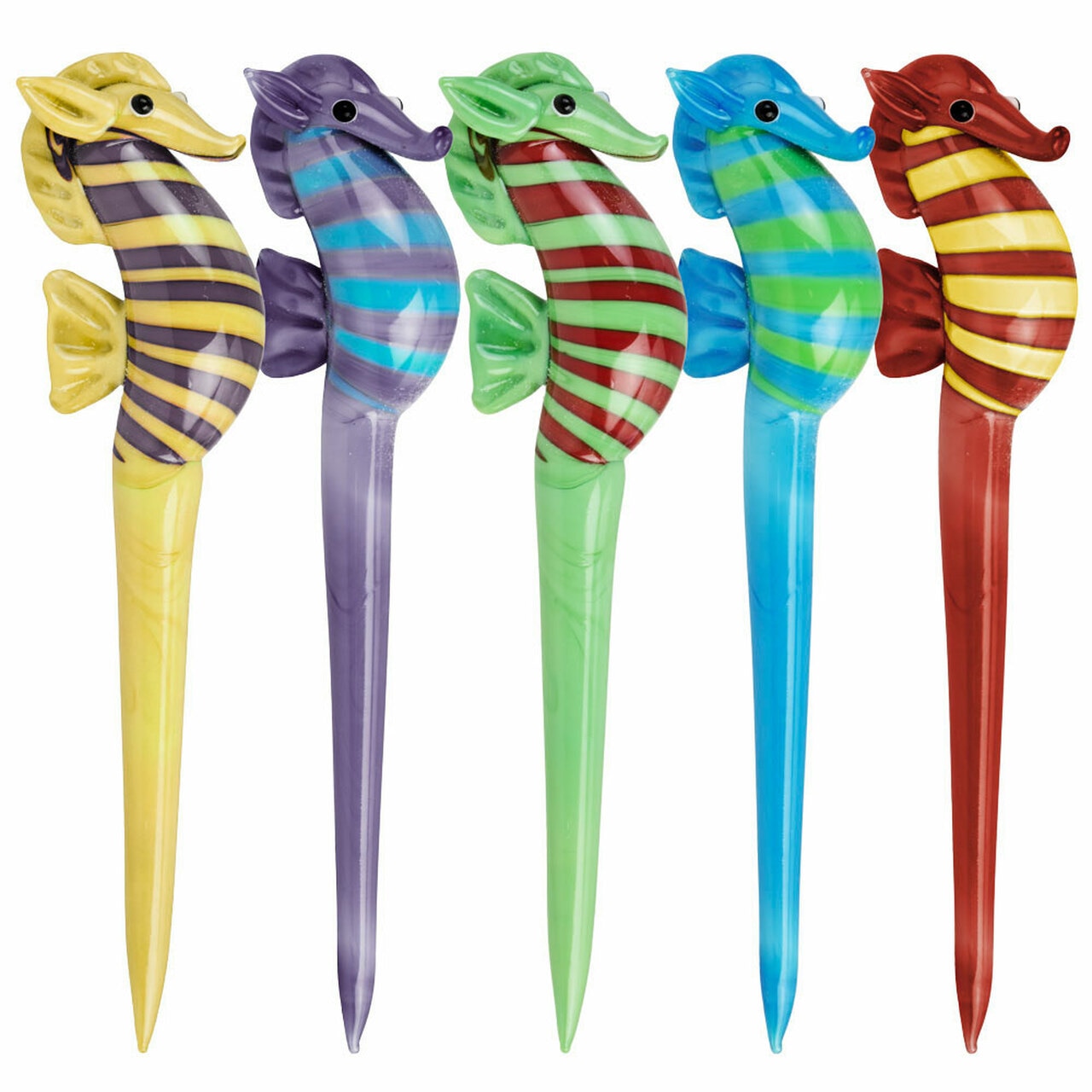 4.5" Glass Dabber - Striped Seahorse