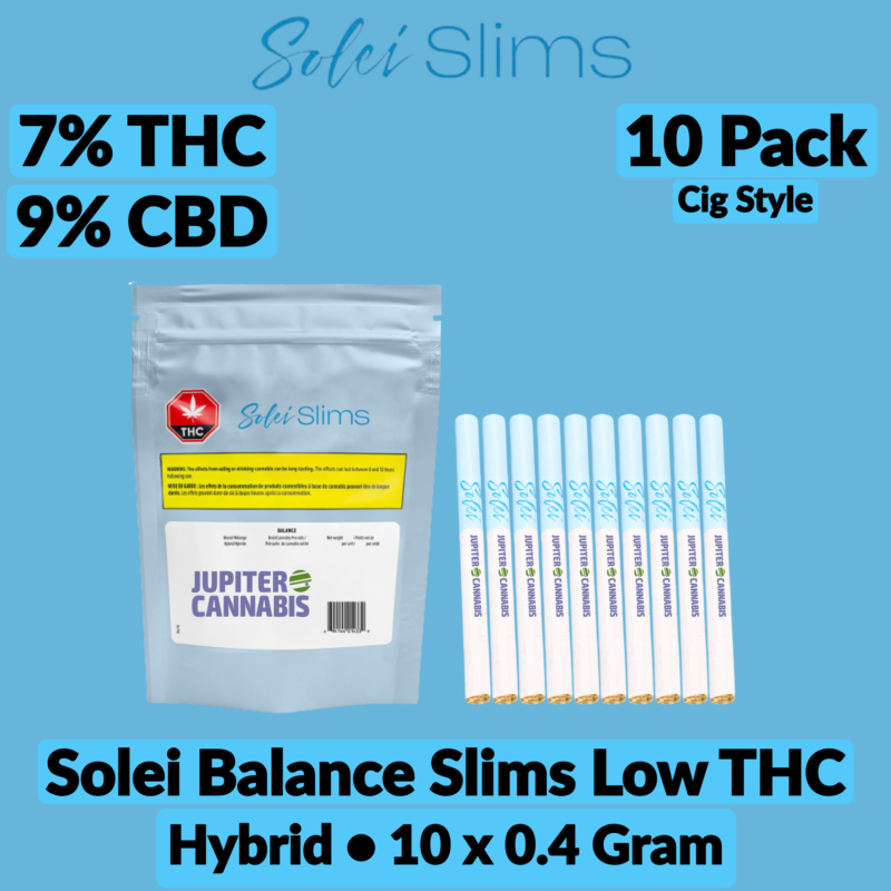 Solei Solei Balance Cig Style 10 Pack (7% THC 9% CBD) - Jupiter Cannabis Winnipeg