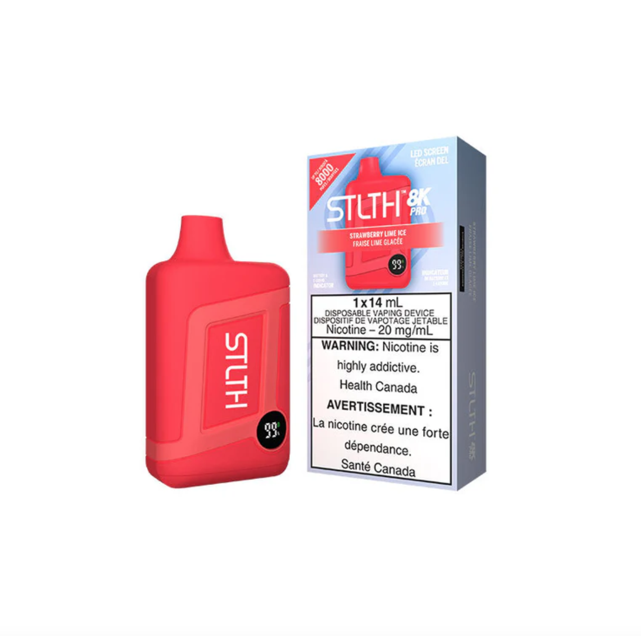 STLTH 8K Pro Disposable Strawberry Lime Ice