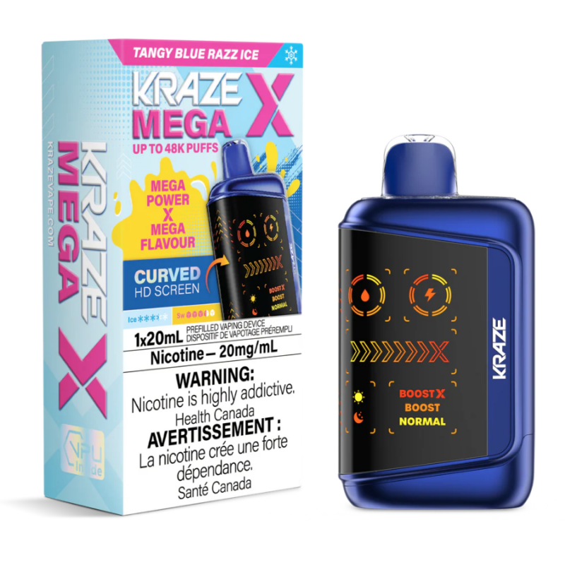 Kraze Mega X Disposable Vape – Tangy Aloe Grape - Jupiter Cannabis Winnipeg
