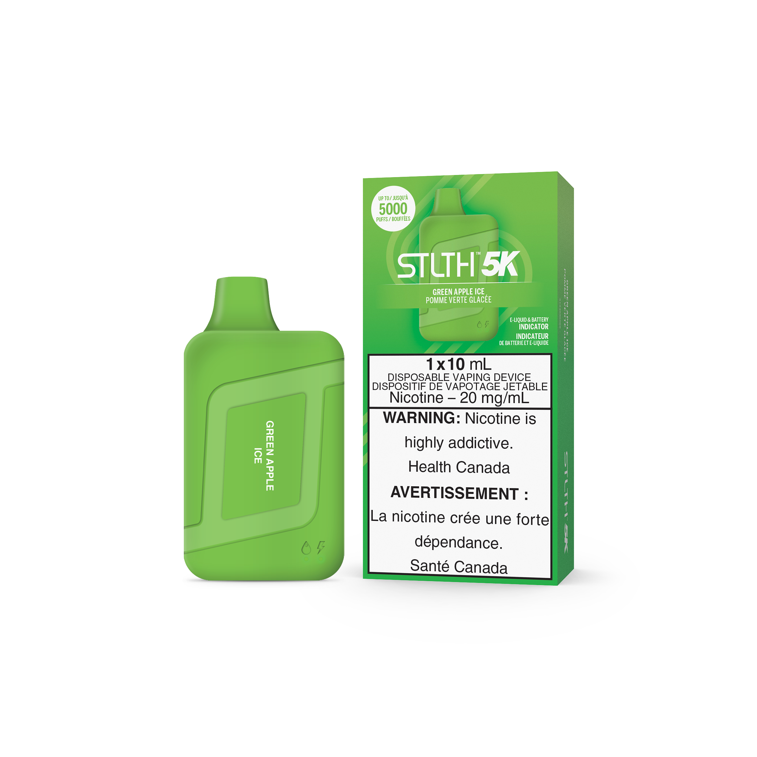 STLTH Box 5k Disposable - Green Apple Ice