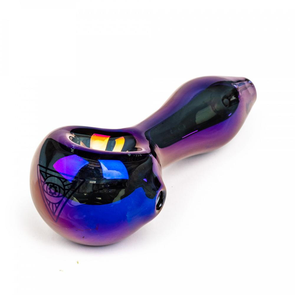 RED EYE TEK 4" Metallic Terminator Spoon Hand Pipe - Blue