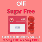 Olli Sugar Free Raspberry Acai 1:1 - Jupiter Cannabis Winnipeg