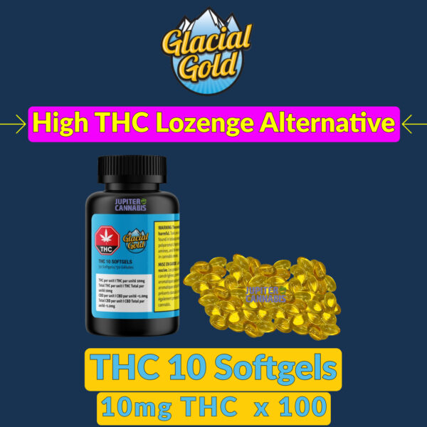 Glacial Gold THC 10 Softgels 100 Pack