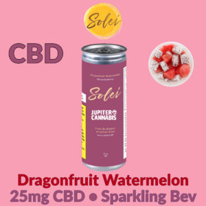 Solei Dragonfruit Watermelon CBD Sparkling Drink