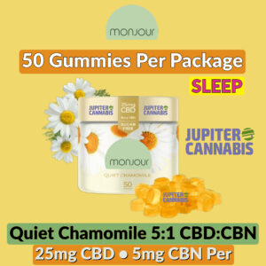 Monjour Quiet Chamomile 5:1 CBD:CBN Gummies