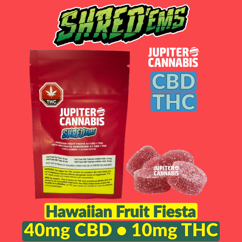 Shred'Ems Shred’Ems Hawaiian Fruit Fiesta Gummies - Jupiter Cannabis Winnipeg