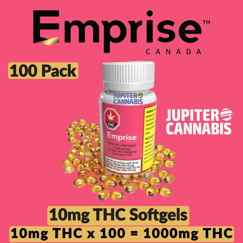 Emprise Emprise 10mg THC 100 Softgels - Jupiter Cannabis Winnipeg