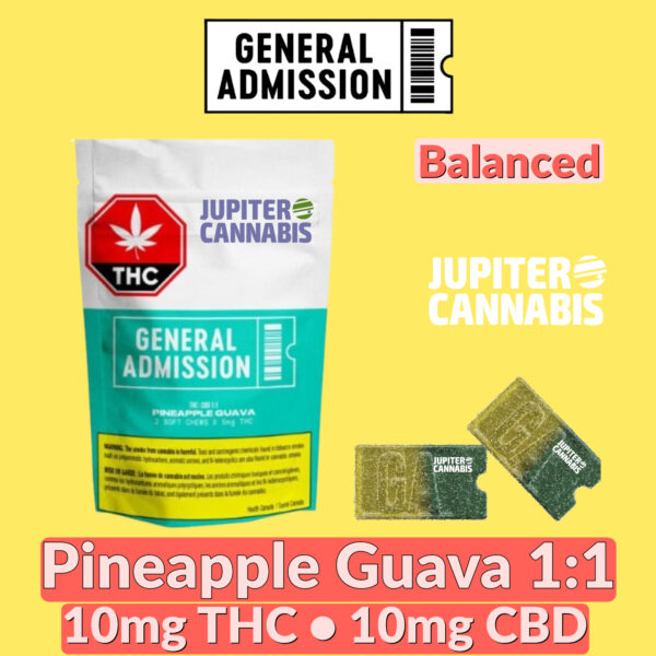 General Admissions Pineapple Guava 1:1 Gummies