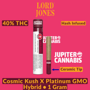 Lord Jones Cosmic Kush X Platinum GMO Ice Water Hash Infused Joint