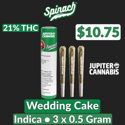 Spinach Spinach Wedding Cake 3 Pack - Jupiter Cannabis Winnipeg