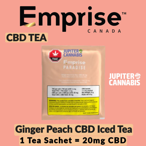 Emprise Ginger Peach CBD Iced Tea Powder