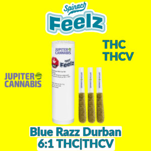 Spinach Feelz Blue Razz Durban THCV Infused 3 Pack
