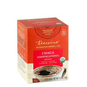 Teeccino Chaga Ashwagandha Mushroom Herb Tea