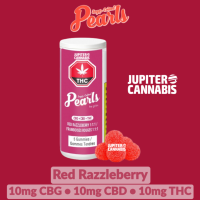 GRÖN GRÖN Red Razzleberry 1:1:1 CBG:CBD:THC Pearls - Jupiter Cannabis Winnipeg
