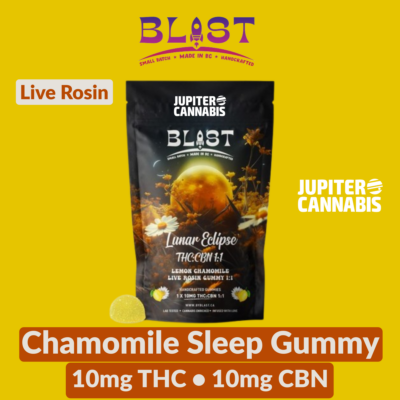 Blast Blast Lunar Eclipse Chamomile Live Rosin THC:CBN Gummy - Jupiter Cannabis Winnipeg