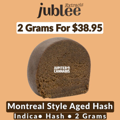 Jubilee Extracts Jublee Extracts MONTREAL STYLE AGED HASH – 2G Indica - Jupiter Cannabis Winnipeg