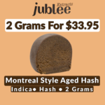 Jubilee Extracts Jublee Extracts Montreal Style Aged Hash 2 Grams - Jupiter Cannabis Winnipeg