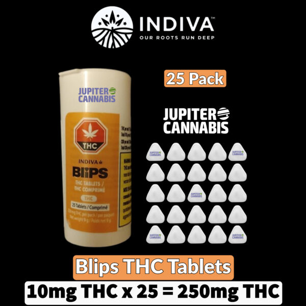 Indiva Blips THC Tablets 25 Caps