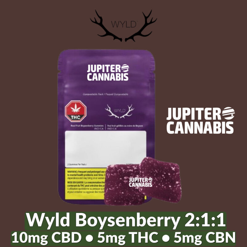 Wyld Wyld Boysenberry 2:1:1 CBD:THC:CBN – Indica - Jupiter Cannabis Winnipeg