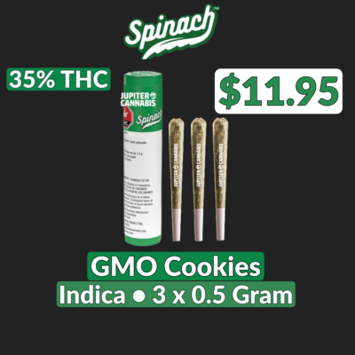 Spinach Spinach GMO Cookies 3 Pack - Jupiter Cannabis Winnipeg