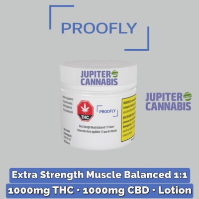 Proofly EX STRENGTH MUSCLE 1:1 CREAM – Sativa - Jupiter Cannabis Winnipeg