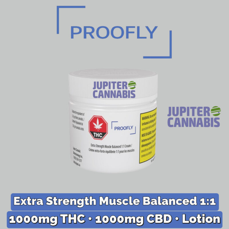 Proofly EX STRENGTH MUSCLE 1:1 CREAM – Sativa - Jupiter Cannabis Winnipeg