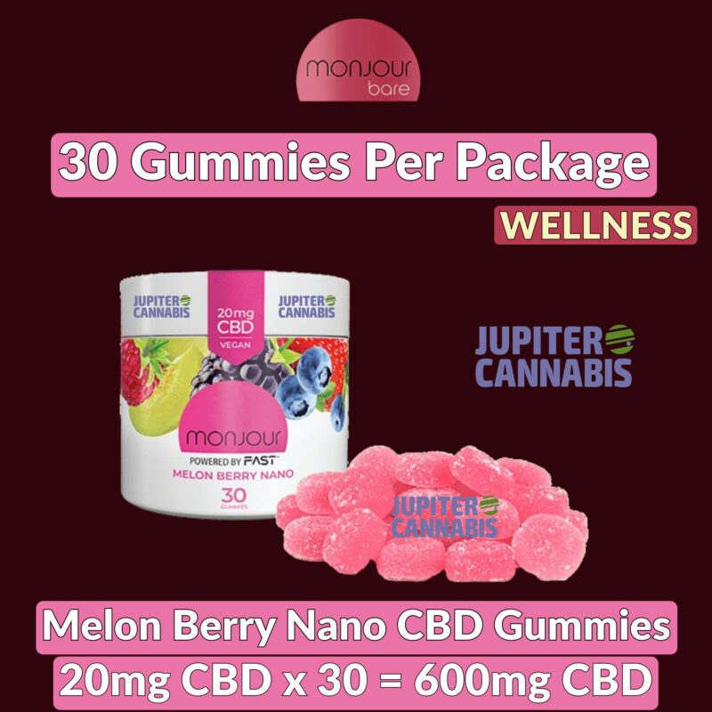 Monjour Monjour Melon Berry Nano CBD Gummies - Jupiter Cannabis Winnipeg
