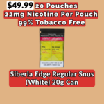 Siberia Edge Regular Snus 20g - Jupiter Cannabis Winnipeg