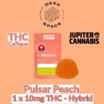 Deep Space Deep Space Sour Pulsar THC:Caffeine Peach Gummies - Jupiter Cannabis Winnipeg
