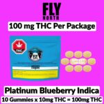 Fly North Fly North Platinum Blueberry Indica 100mg Gummies - Jupiter Cannabis Winnipeg