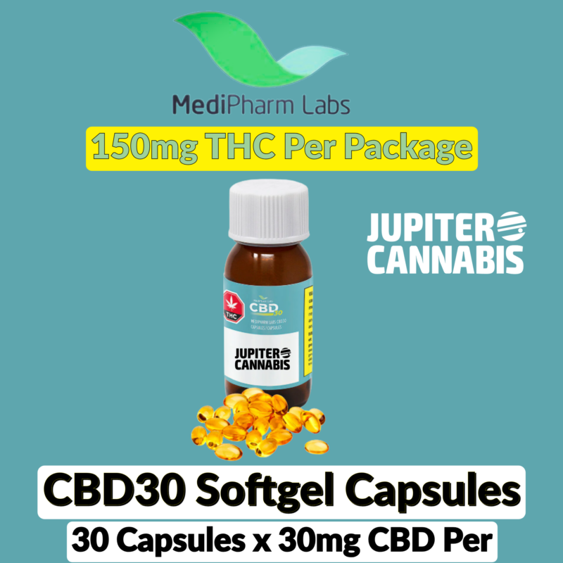 Medipharm Labs Medipharm Labs CBD30 Softgel Capsules - Jupiter Cannabis Winnipeg