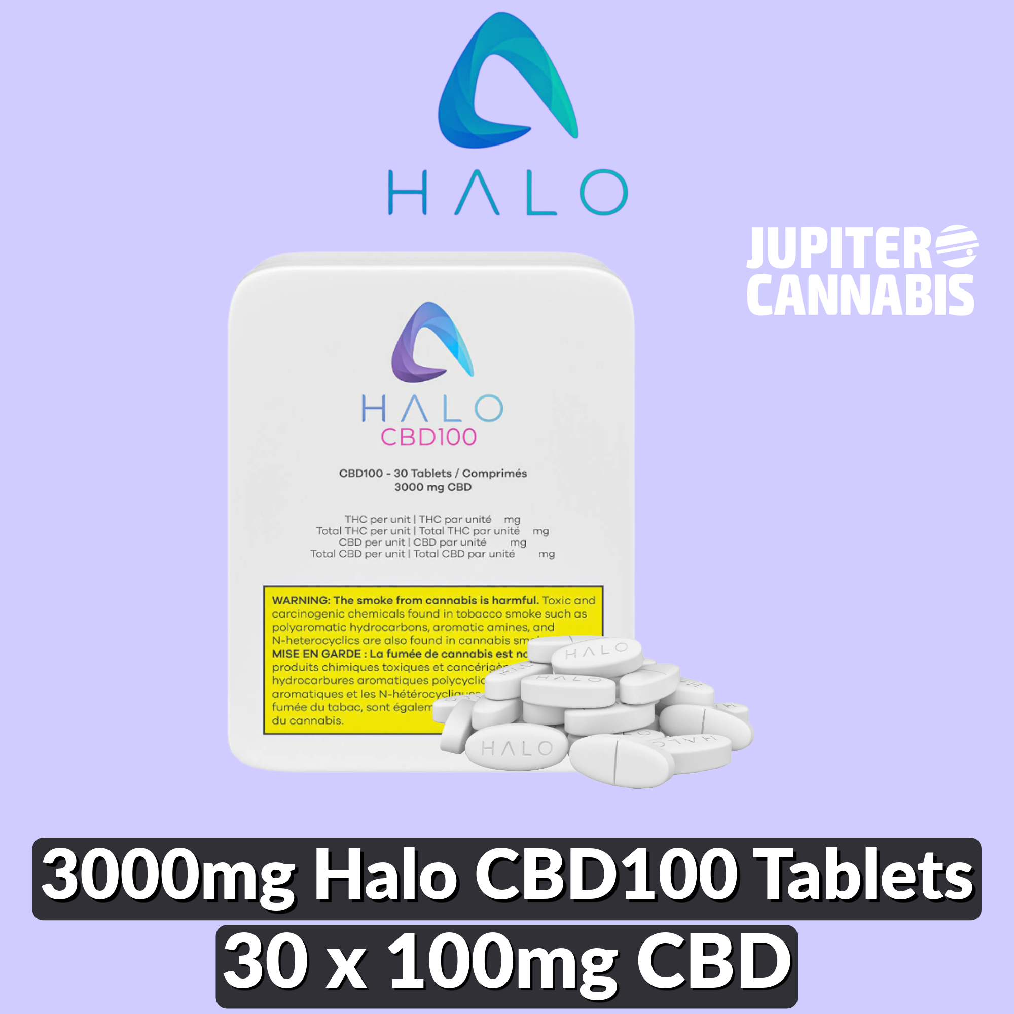 Halo CBD 100 Tablets 30 Pack