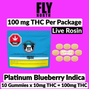 Fly North Platinum Blueberry Indica 100mg Gummies