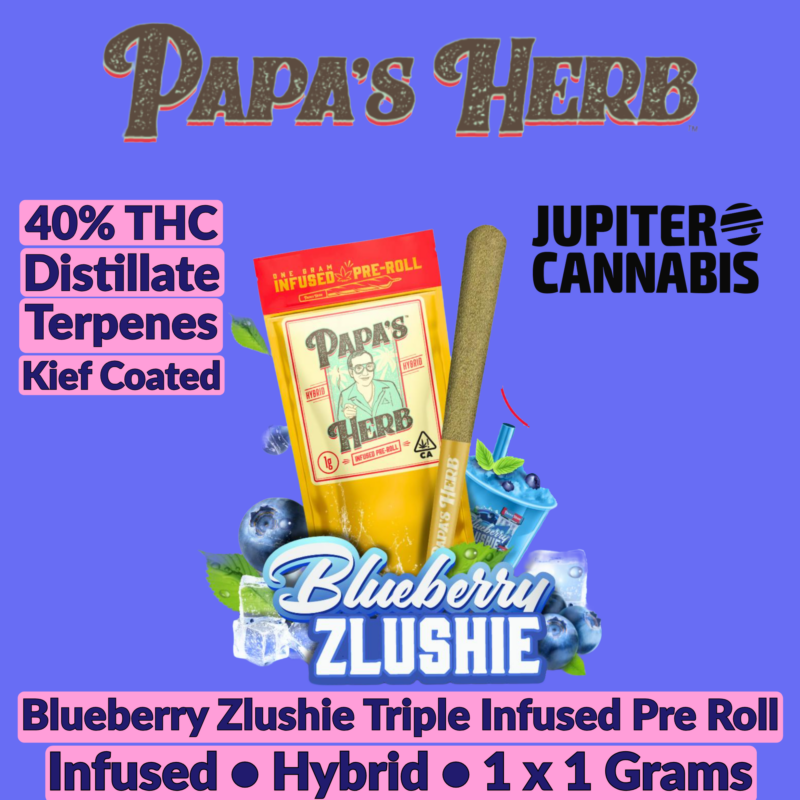Papa's Herb Papa’s Herb Blueberry Zlushie Triple Infused Joint - Jupiter Cannabis Winnipeg
