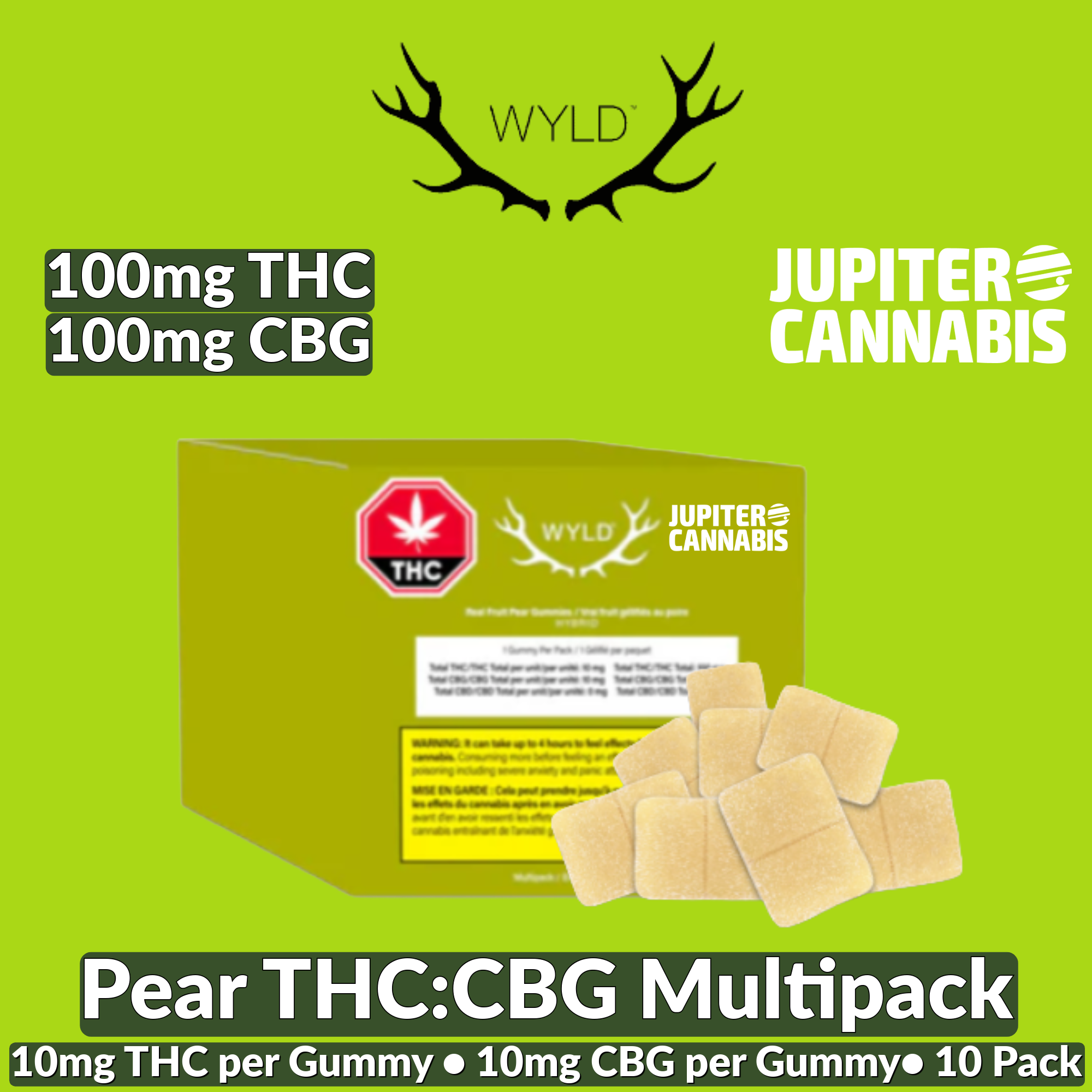 Wyld Pear THC:CBG Gummies Multipack