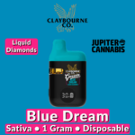 Claybourne Gassers Claybourne Gassers Blue Dream Liquid Diamond Disposable Vape - Jupiter Cannabis Winnipeg