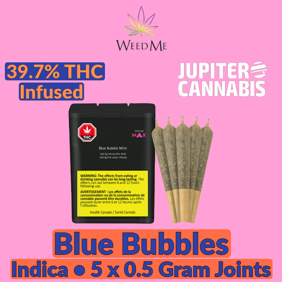 Weed Me Max Blue Bubbles Infused Joints 5 Pack
