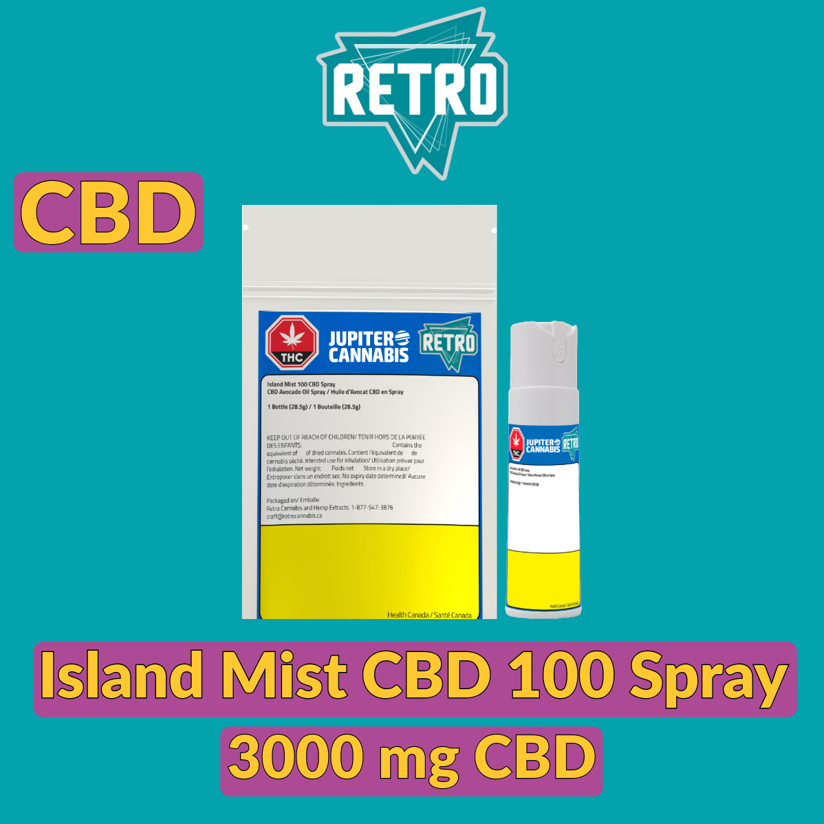 Retro Island Mist High CBD 100 Spray