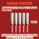 Back Forty - Frosted Icicles Back Forty Frosted Icicles Sour Cherry Diamond & Distilate 5×0.5g - Jupiter Cannabis Winnipeg