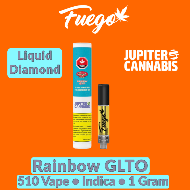 Fuego Red Fuego Red Rainbow GLTO Liquid Diamond Vape - Jupiter Cannabis Winnipeg