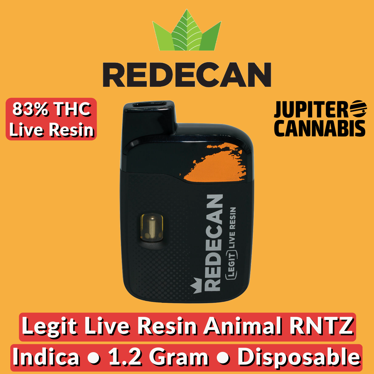 Redecan Legit Live Resin Animal RNTZ Disposable Vape
