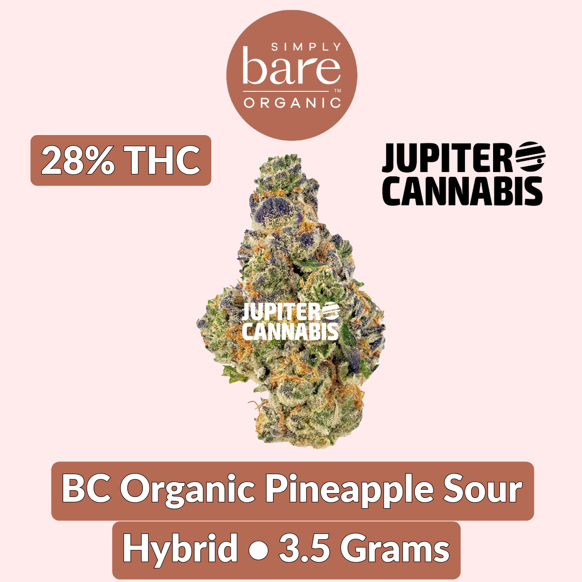 Simply Bare BC Organic Pineapple Sour 3.5g