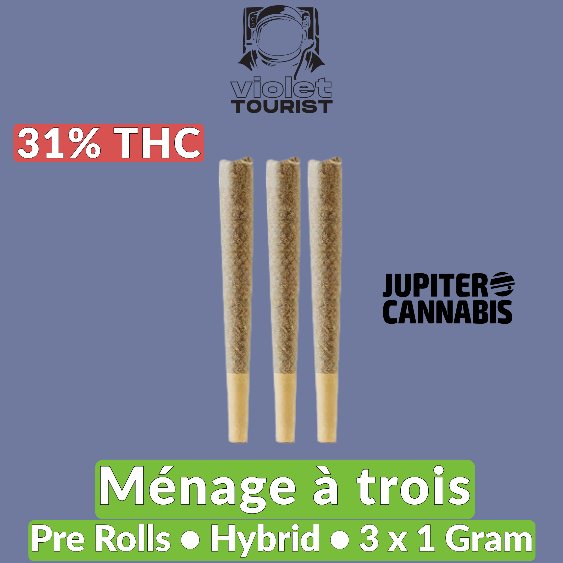 Violet Tourist Trifecta Rotational 3x1.0g