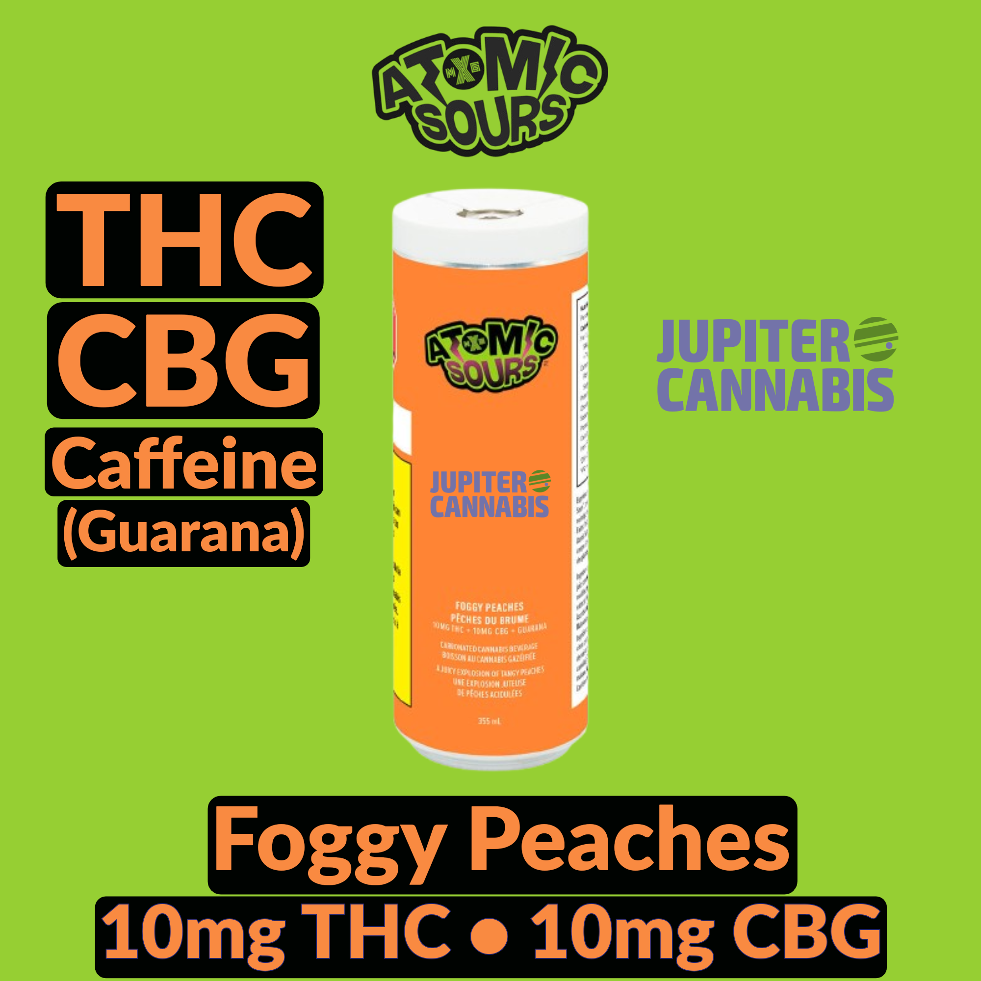 XMG Atomic Sours Foggy Peaches THC:CBG