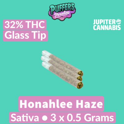 Puffer'S Paradise Puffer’s Paradise Honahlee Haze Glastip Super Sativa -3×0.5g - Jupiter Cannabis Winnipeg