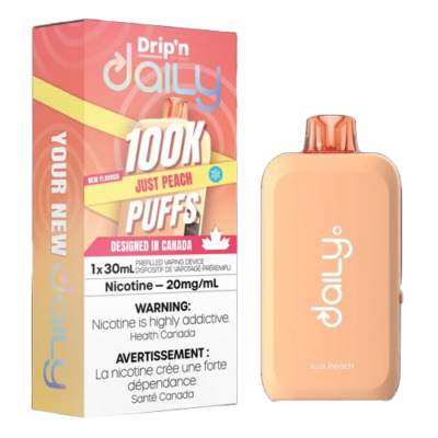 Drip’N Daily 100k – Just Peach 20MG - Jupiter Cannabis Winnipeg