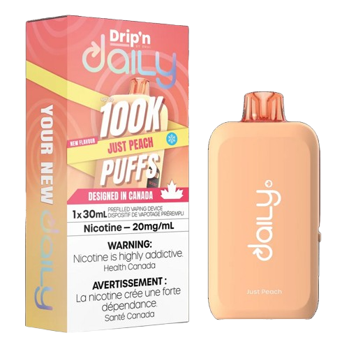 Drip’N Daily 100k – Just Peach 20MG - Jupiter Cannabis Winnipeg