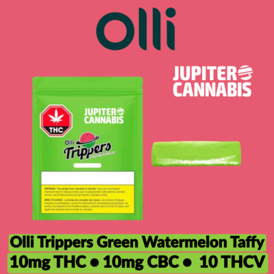Trippers Olli Trippers Green Melon Taffy 1:1:1 THCV/CBG/THC Blend - Jupiter Cannabis Winnipeg